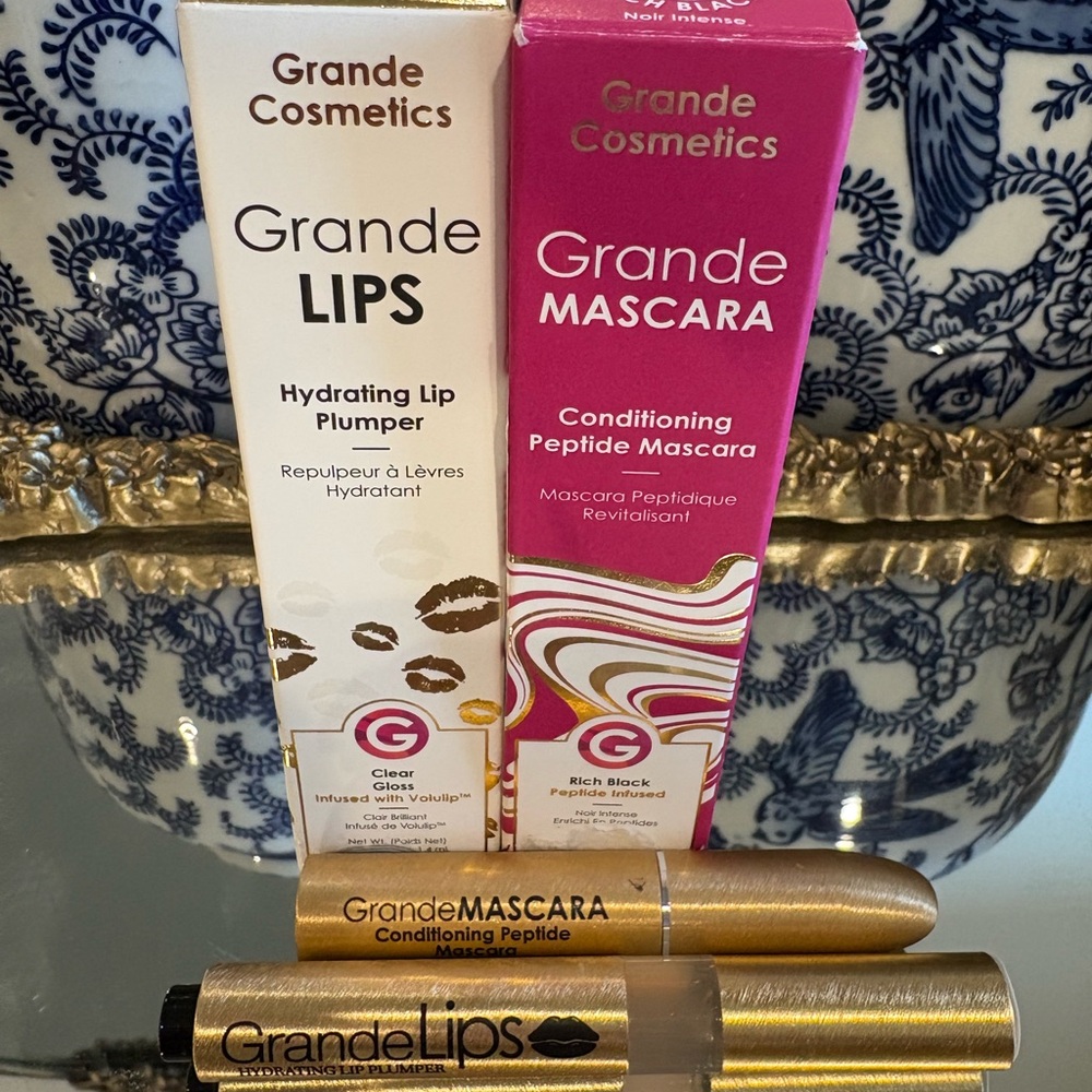 New GRANDE Lip Plumper and Mascara Set - Clear and Black
